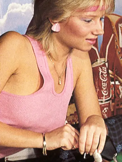 Retro blonde girl hairy