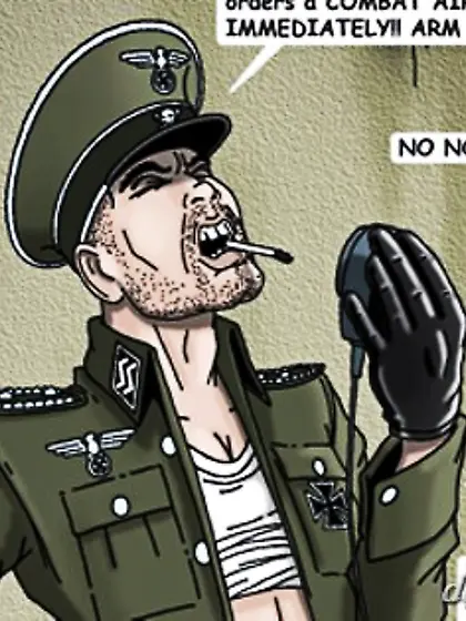 Military men submissive blonde