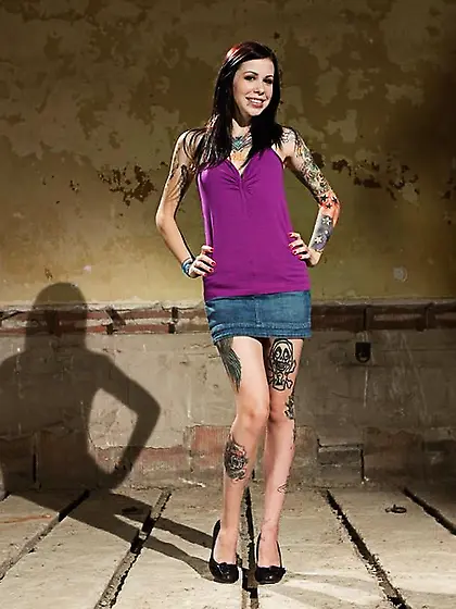 Tattooed bitch bondage box