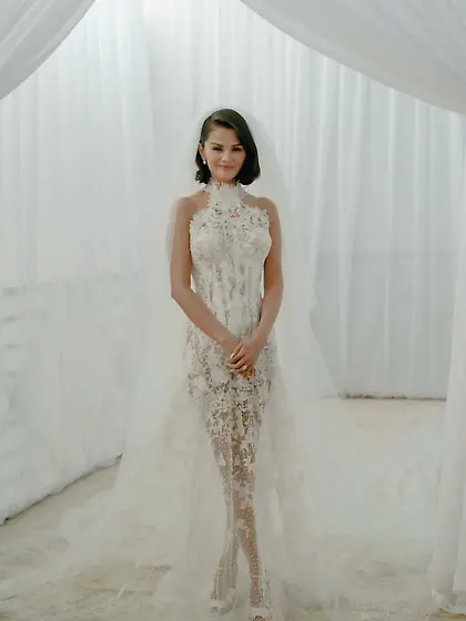 Selena Gomez in her wedding dress