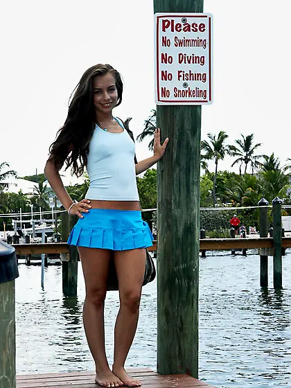 Magnetic brunette wearing bright