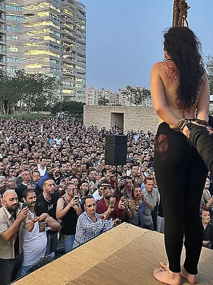 Prisoner of war being executed