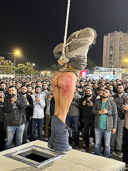 Prisoner of war being executed