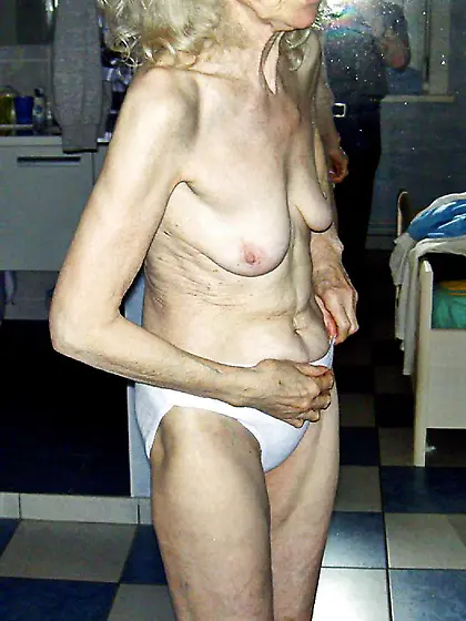 GRANNY JOSEE in the bathroom