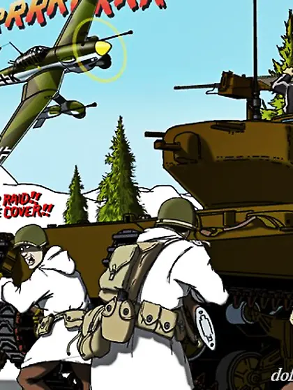 Military men gagged slut