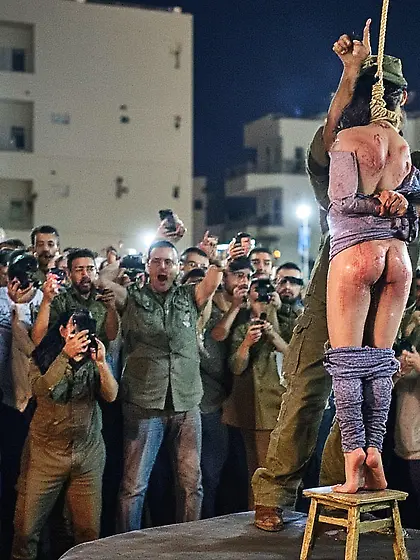 Prisoner of war being executed