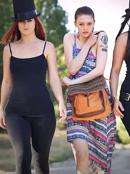 Lesbian rough throat fuck