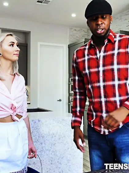 Hot shower sex for teen and hung black man