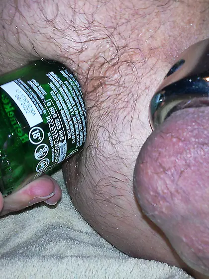 Beer bottle up my ass