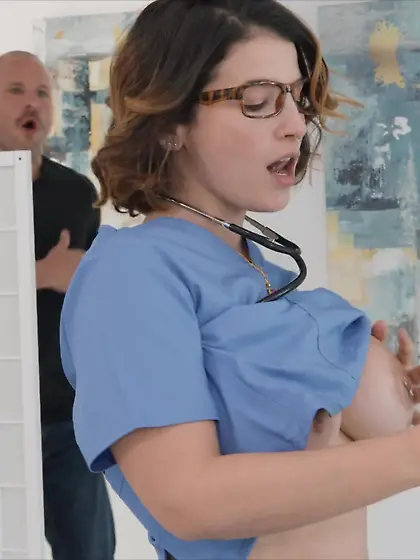 Exotic brunette with glasses gets nicely fucked during a massage