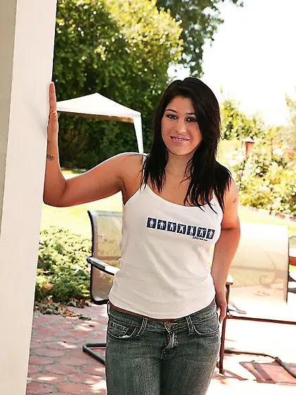 Britney Stevens gets her thong panties filled with cash after ge