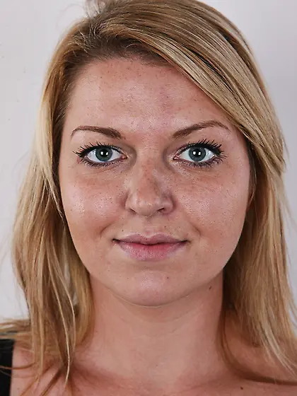 Blonde hottie wearing black