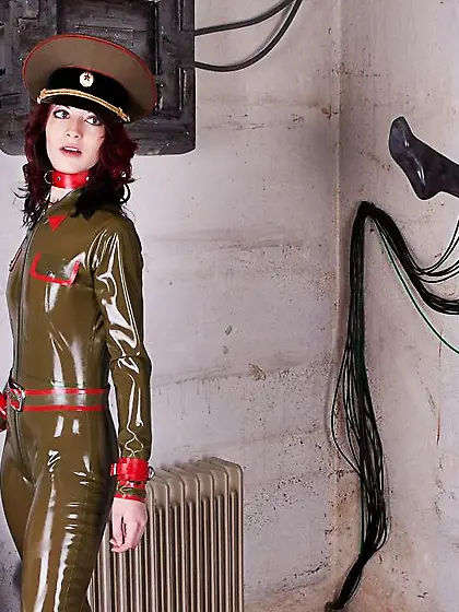 Latex uniforms and plenty of whipping in...