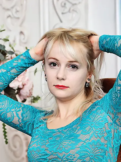 White girl short hair