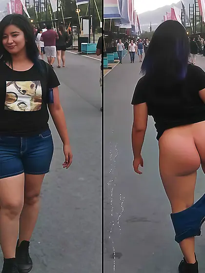 Chubby Mexican loses bet and takes off her shorts
