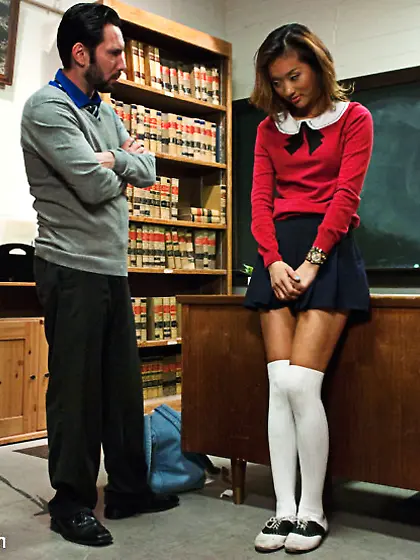 Bad student punished striped