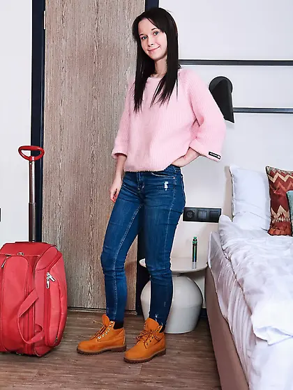 Cute teen Sweetie Plum takes it from behind