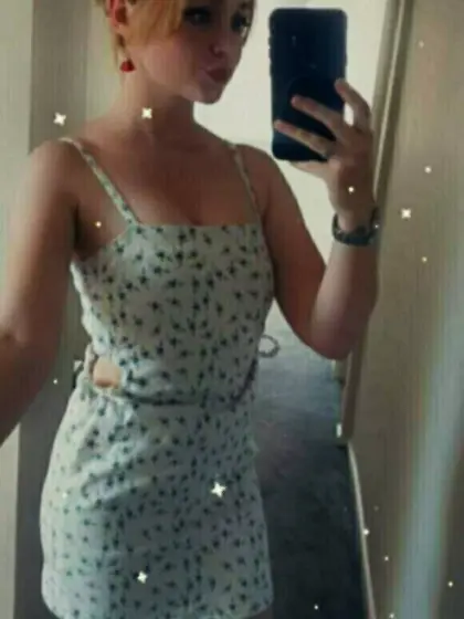 blue hair slut showing off for us