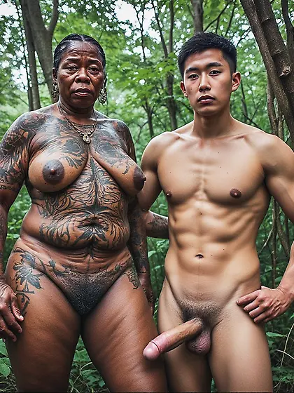 Young Asian Boy ends up with African Warrior