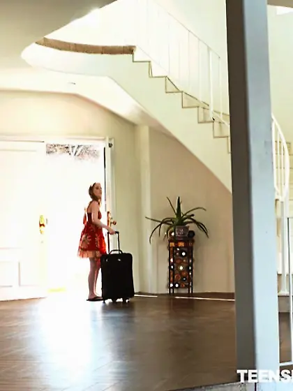 Party girl celebrates good sex with hung...