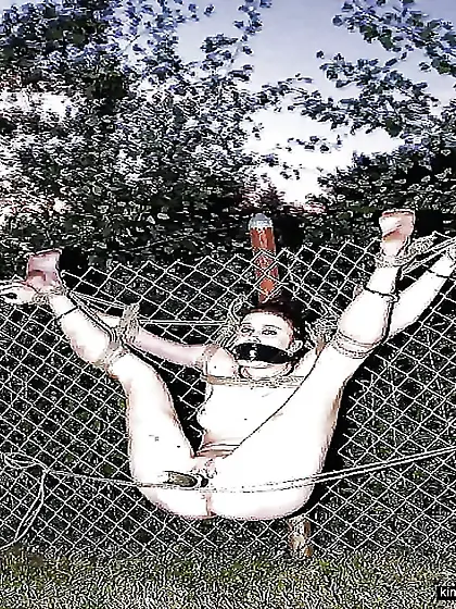 Female Slaves hanging in the air