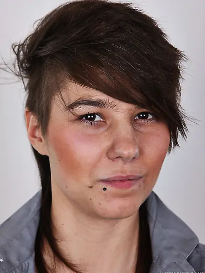 Seductive young brunette shows