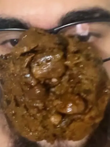 Face full of SHIT scat