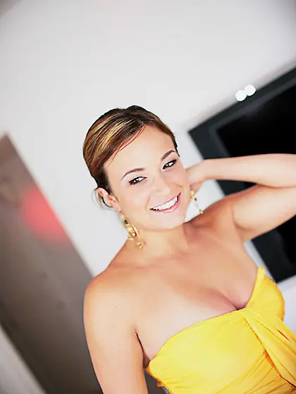 Naked playful girl Nadia Allure etas juicy cock and swallows spe