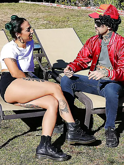 Latina saggy tits blowjob