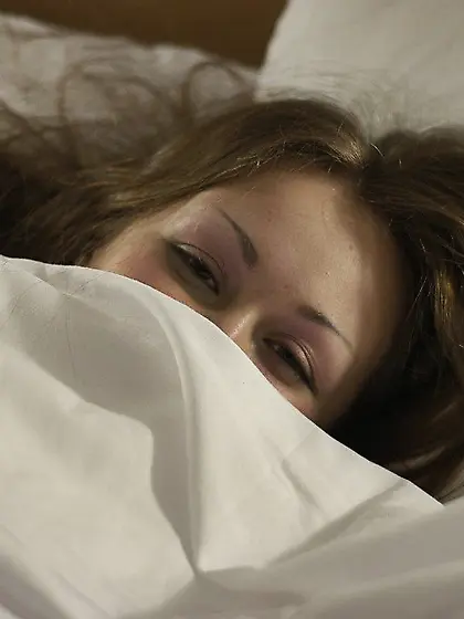 Early morning teasing session from a super-adorable brunette bea