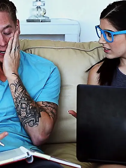 Virgin nerdy teen glasses