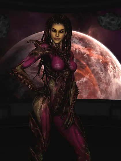Kerrigan,  queen of blades,  caught and ride you on the dark d
