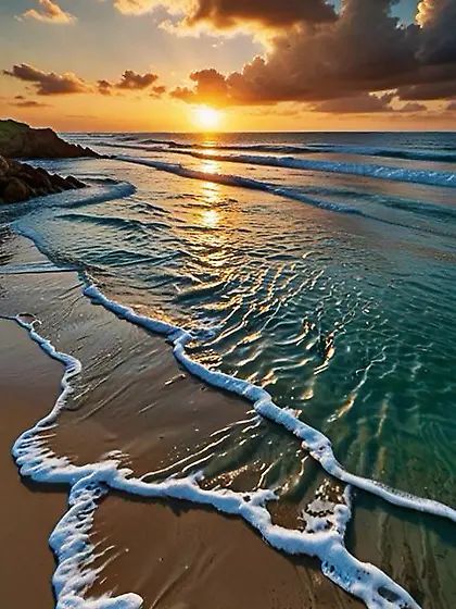 sunset over the ocean