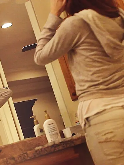 Cute teen babe Ivy Jean gets into the bath and shows us her nice