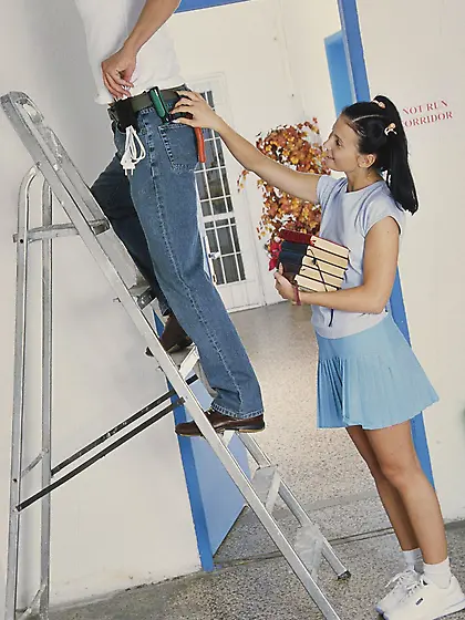 Skinny college babe Tamara H enjoys a hard fuck by a handyman