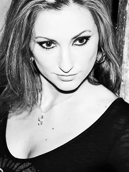 White girl blonde hair