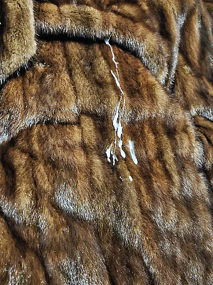 Cum on mink fur coat