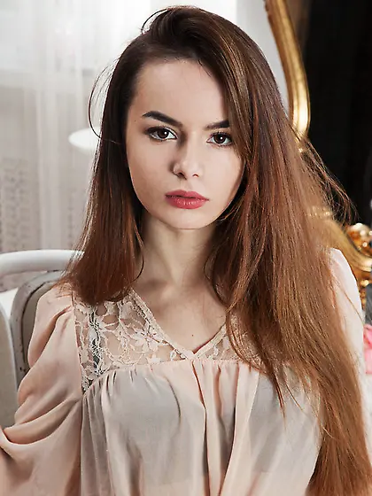 Brunette teen babe black