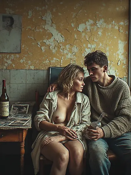 When father left the house,  Mom and I grew closer