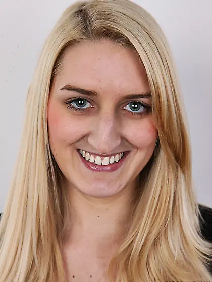 Pretty blonde stunner undresses