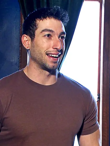 Gagged blindfolded bound dude