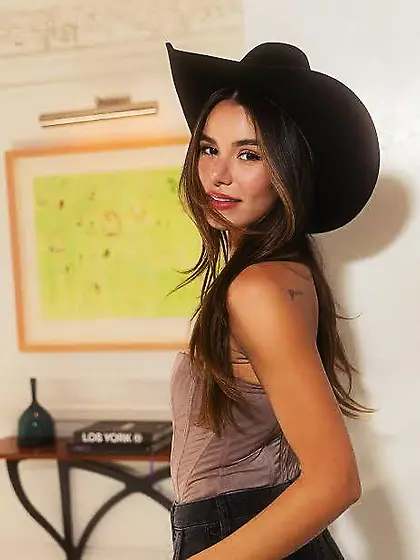 Madison Grace Reed in sexy cowgirl outfit