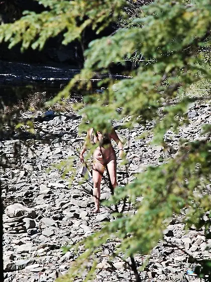 Flashing exhibitionist misha milf