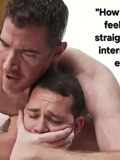 Gay straight sissy bi caption anal intern hand gag