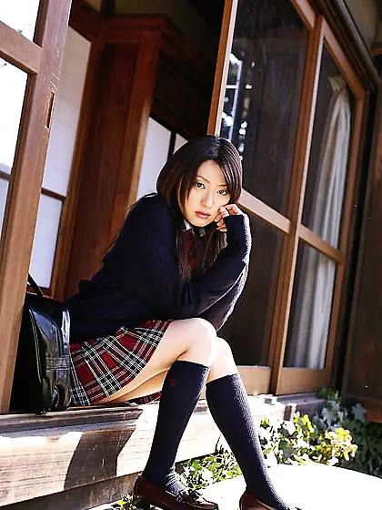 Asian college girl Misa Shinozaki slides hand and vibrator insid