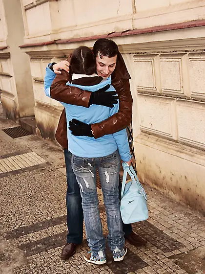 Mandy was walking around