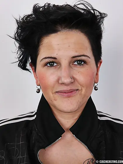 Busty short-haired brunette mom