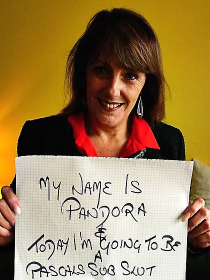 Brunette granny pierced cunt