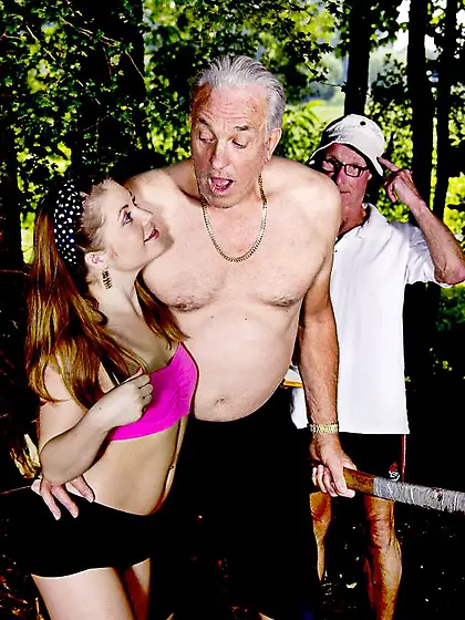 Old guy spanks teen slut before fucking her...