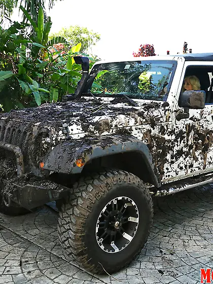 Tall redhead fucking her skinny blonde friend after a car wash